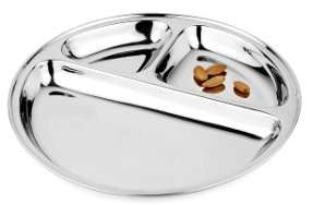 3 IN 1 ROUND COMPARTMENT PLATE