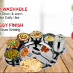 Stainless Steel Plain Rajwada Thali Set